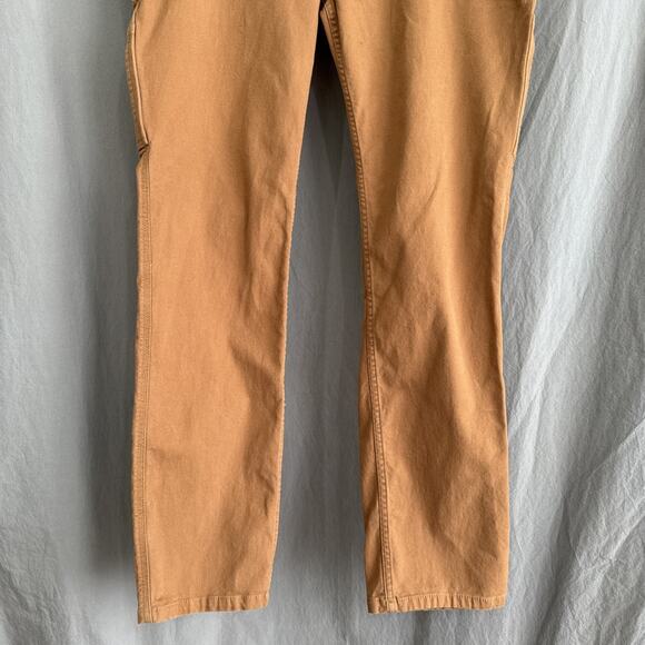 Carhartt Rugged Flex Canvas Work Pants Brown Carpenter Utility Relaxed Fit Sz 10 - Picture 3 of 13